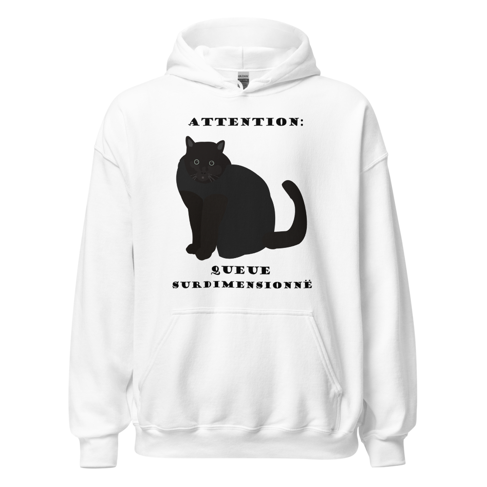 Chat noir drôle – Attention queue surdimensionnée!