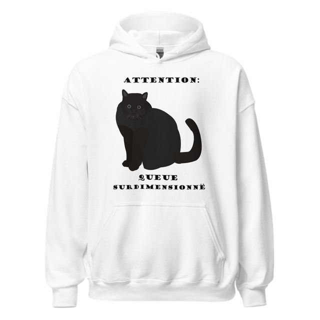 Chat noir drôle – Attention queue surdimensionnée!