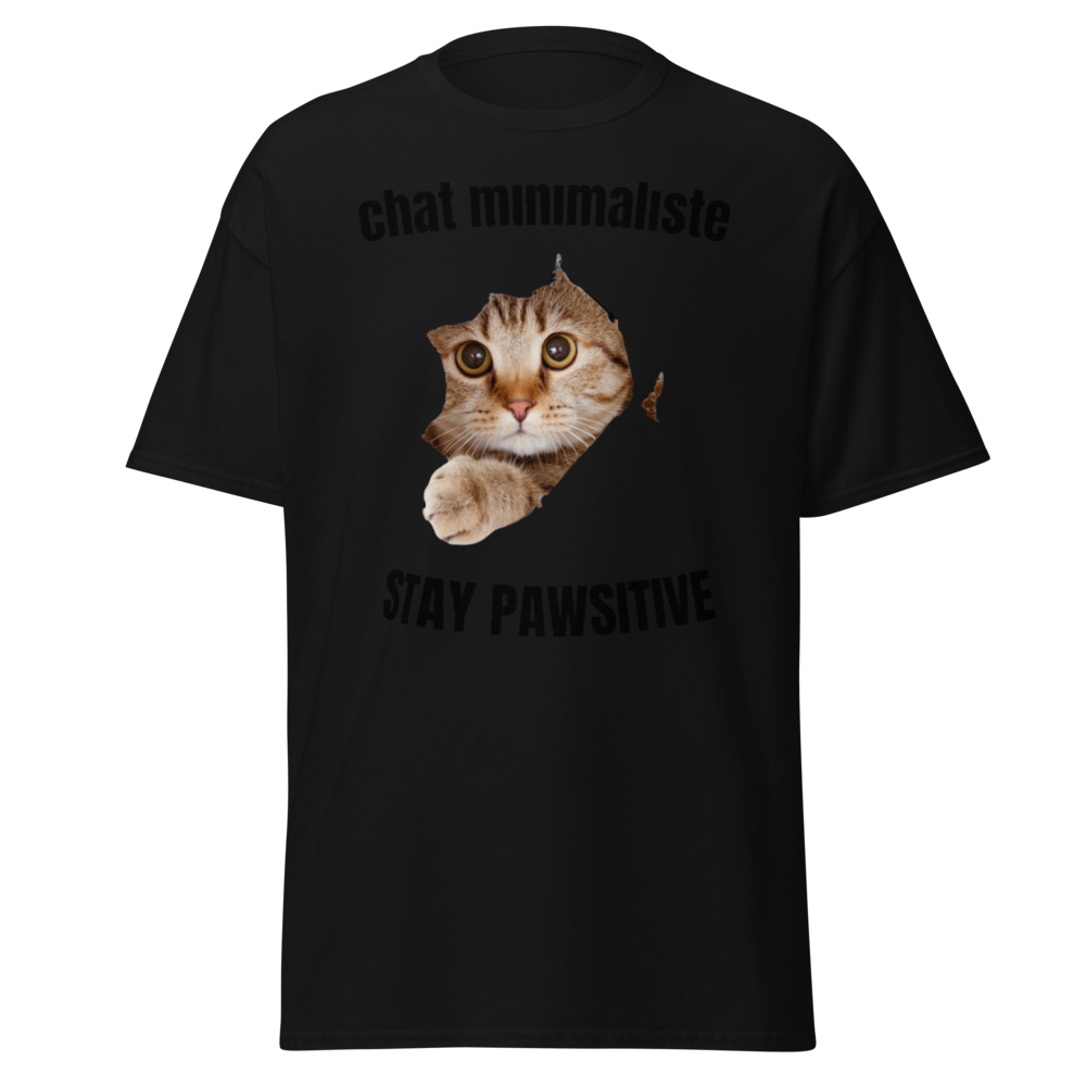 Stay Pawsitive Cat Minimalist Peeking Funny cat
