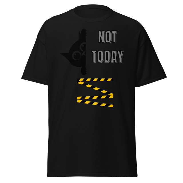 Not Today Cat Scared Funny Illustration Design