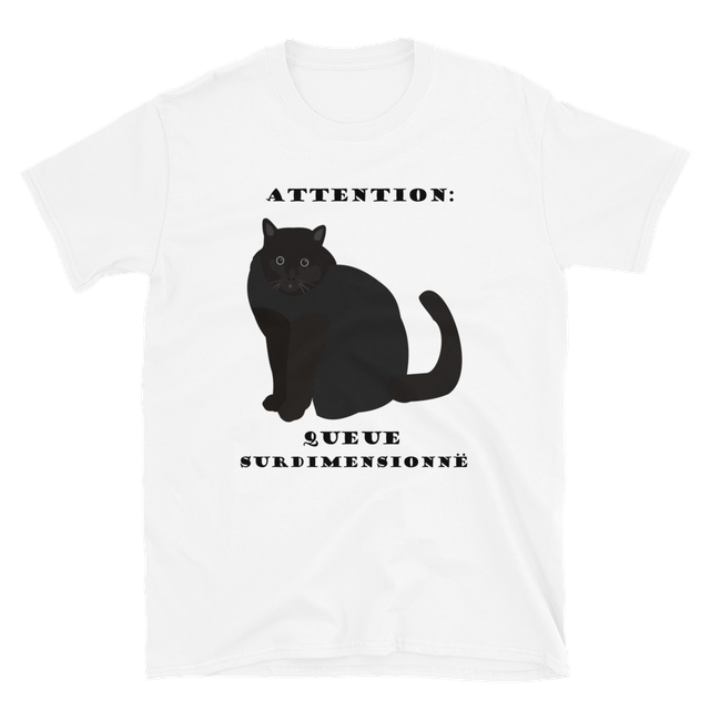Chat noir drôle – Attention queue surdimensionnée!