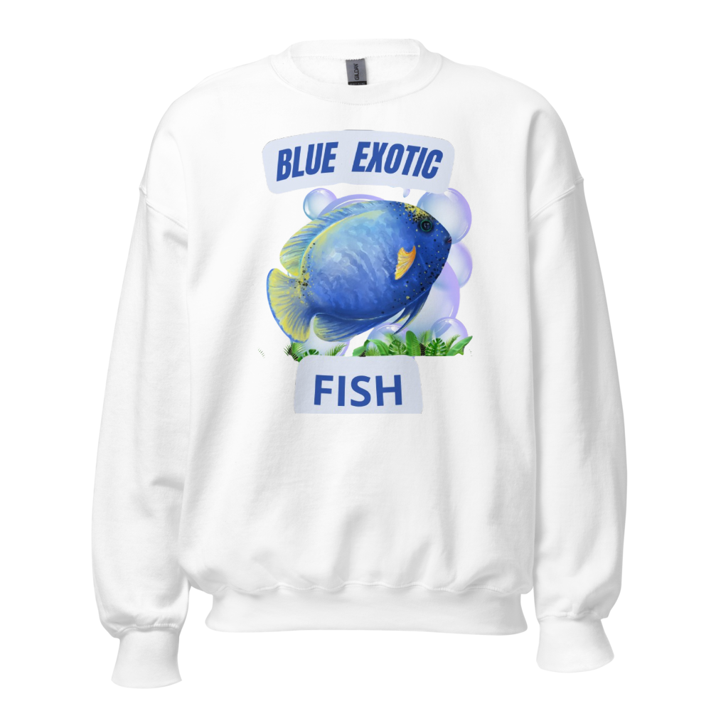 Blue Exotic Fish Illustration Underwater SceneArt