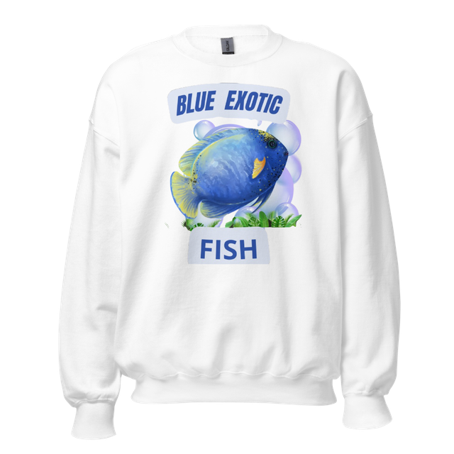 Blue Exotic Fish Illustration Underwater SceneArt