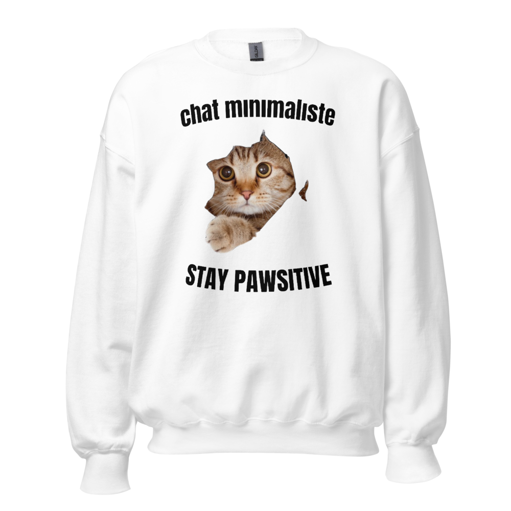 Stay Pawsitive Cat Minimalist Peeking Funny cat 