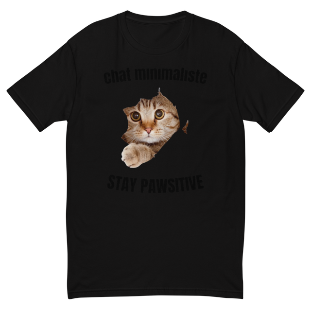 Stay Pawsitive Cat Minimalist Peeking Cat Funny