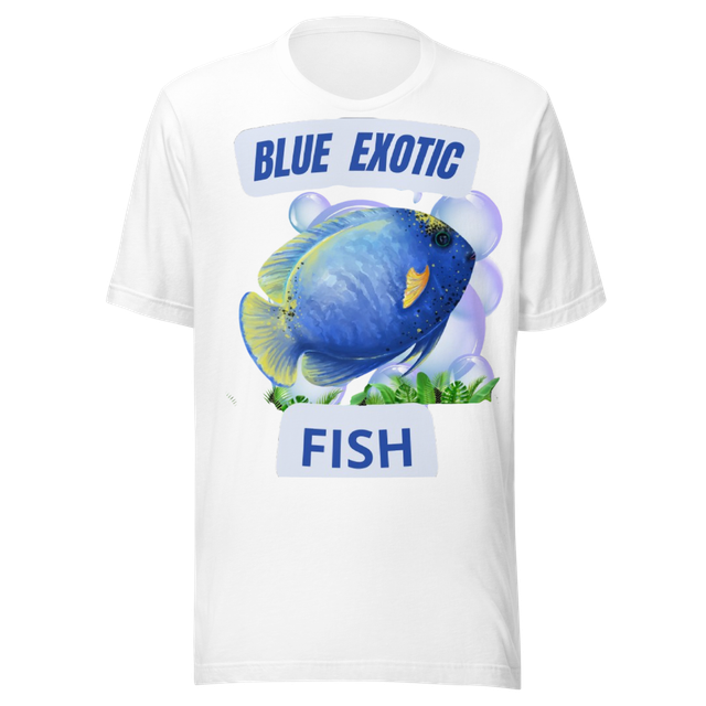 Blue Exotic Fish Illustration Underwater SceneArt