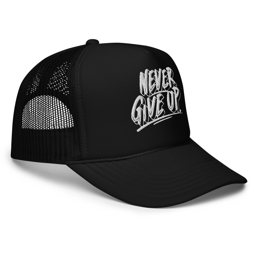 "Never Give Up" Trucker Hat