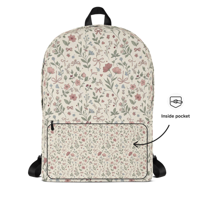 Vintage Floral Backpack for Women