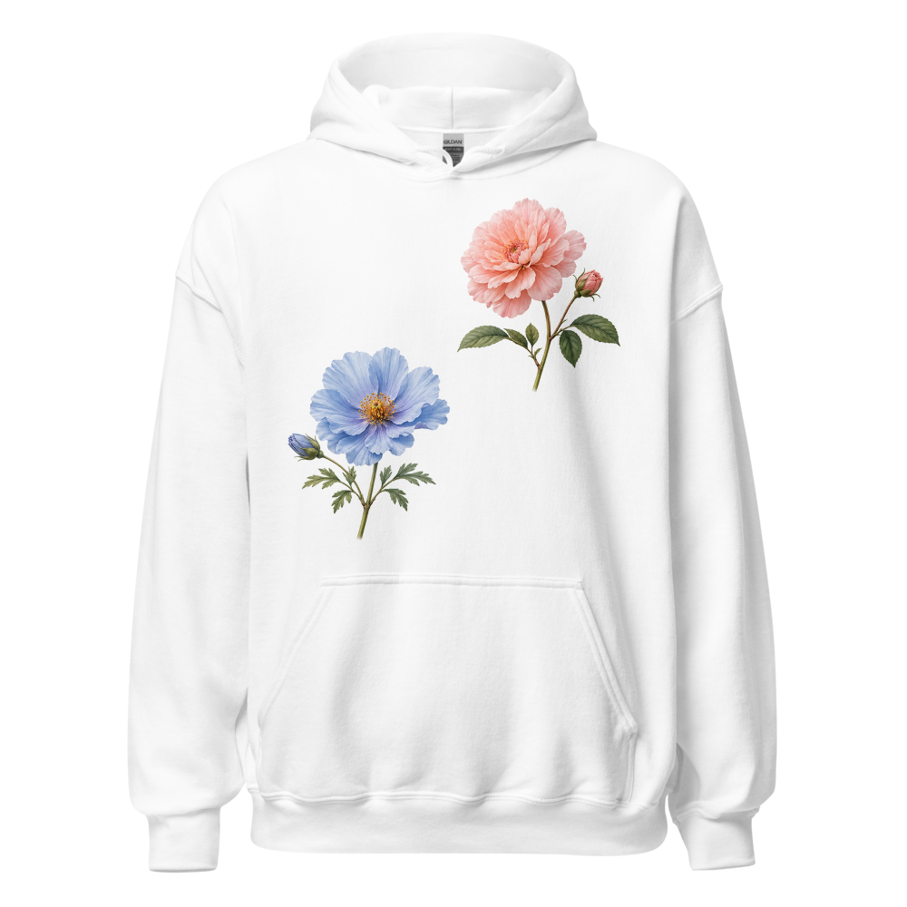 Bloom in Style – Elegant Floral Unisex Hoodie