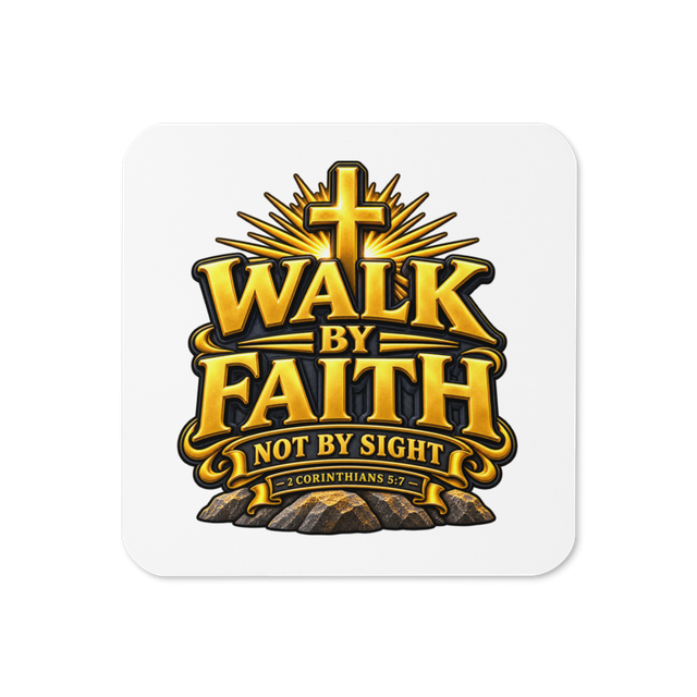 WALK BY FAITH NOT BY SIGHT – 2 Cor 5:7 Coaster