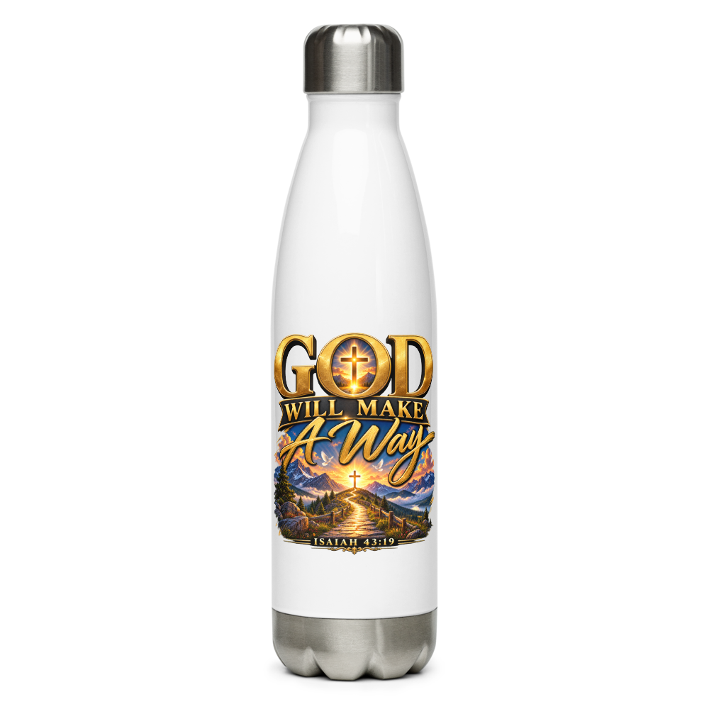 GOD WILL MAKE A WAY – Isaiah 43:19 Water Bottle