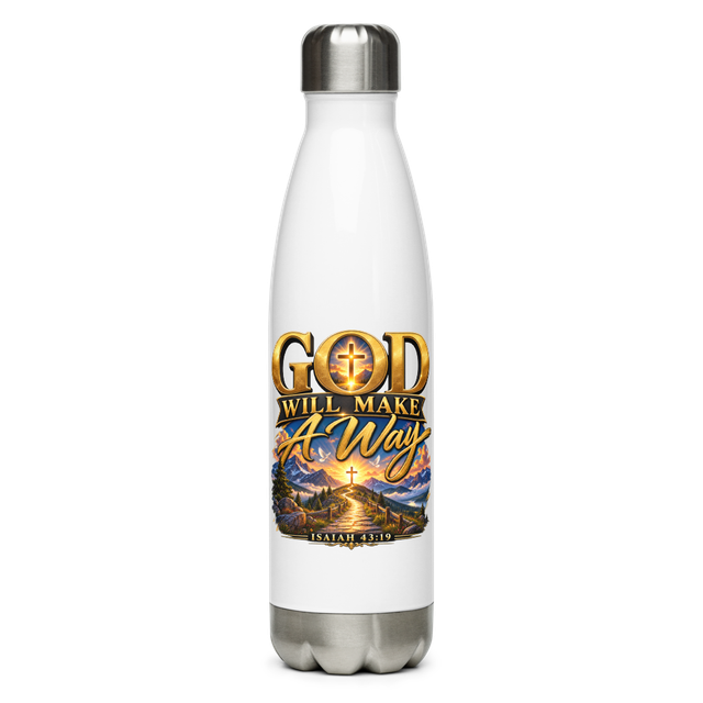 GOD WILL MAKE A WAY – Isaiah 43:19 Water Bottle