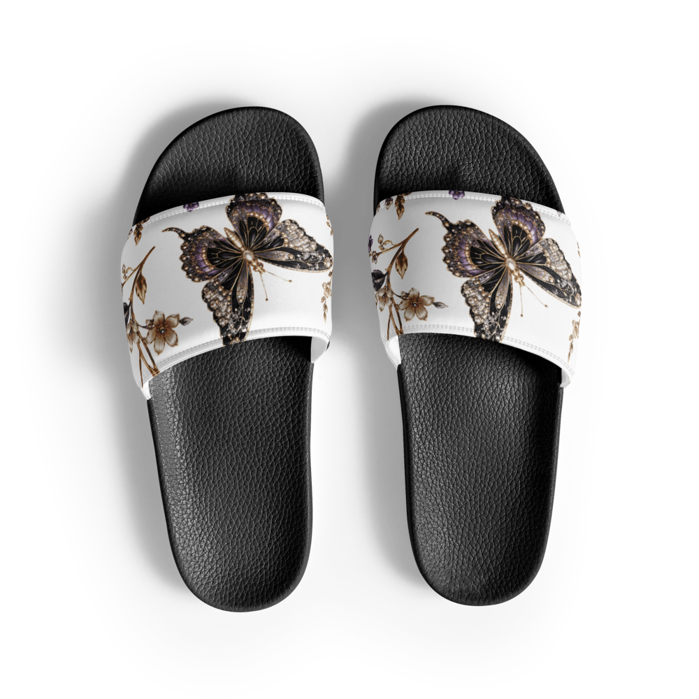 Midnight Butterfly Royale | Luxury Women's Slides
