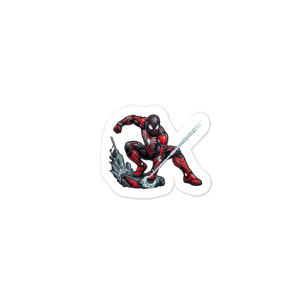 Red Spider Superhero Action Sticker