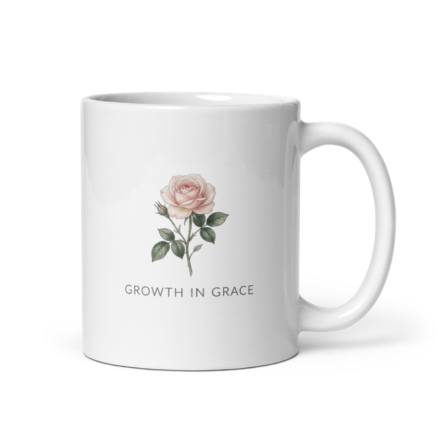 Elegant Rose Growth in Grace Mug