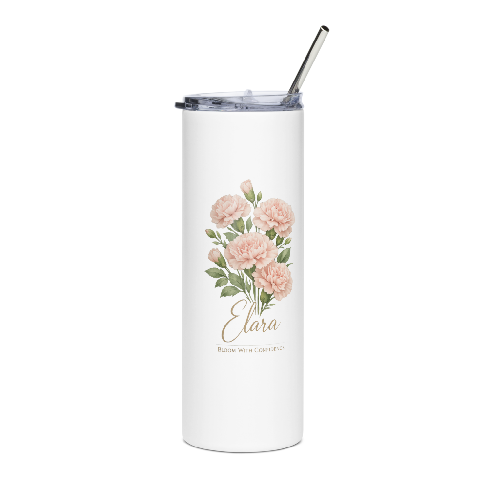 Personalized Floral Tumbler, Women & Girls Gift!