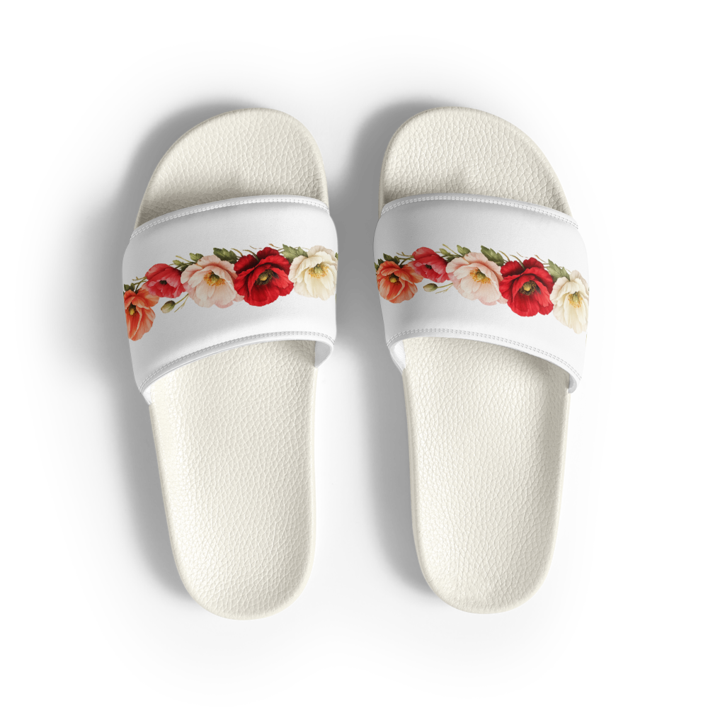 Poppy Éclat Couture  primium Floral Slides VIREON 
