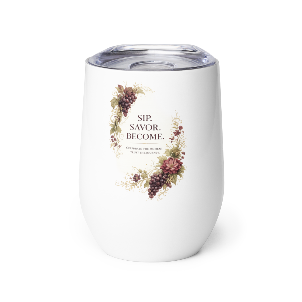 Vintage Grape Garden Luxe Wine Tumbler