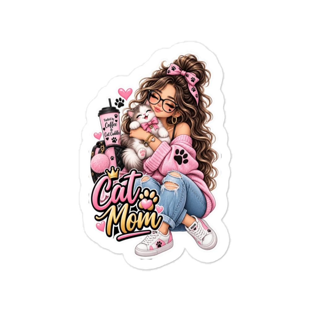 Luxury Cat Mom Cute Kawaii Sticker 🐱💕