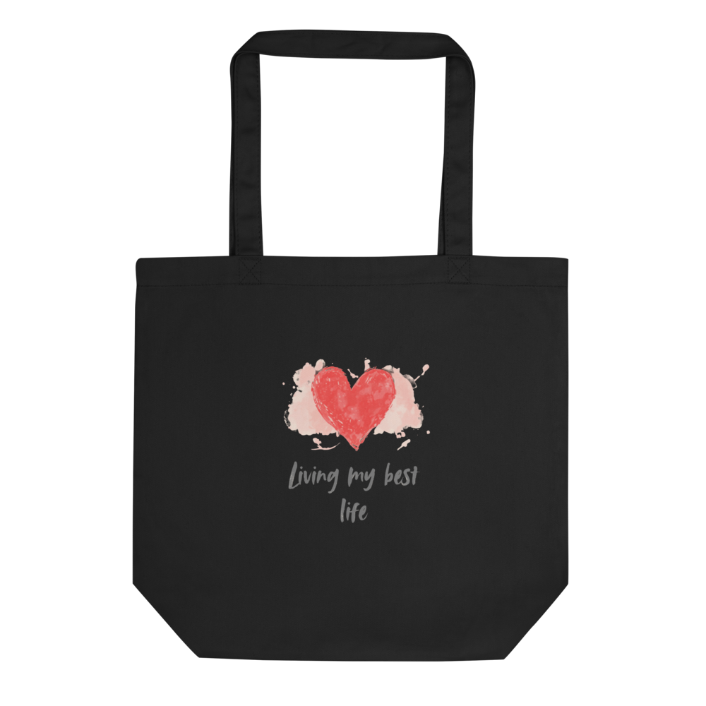 Living my best life tote bag