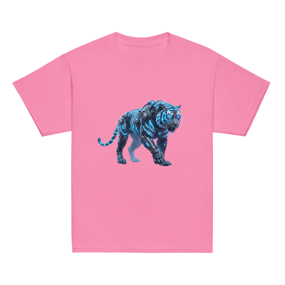 Neon Prowler: Cybernetic Tiger in Futuristic