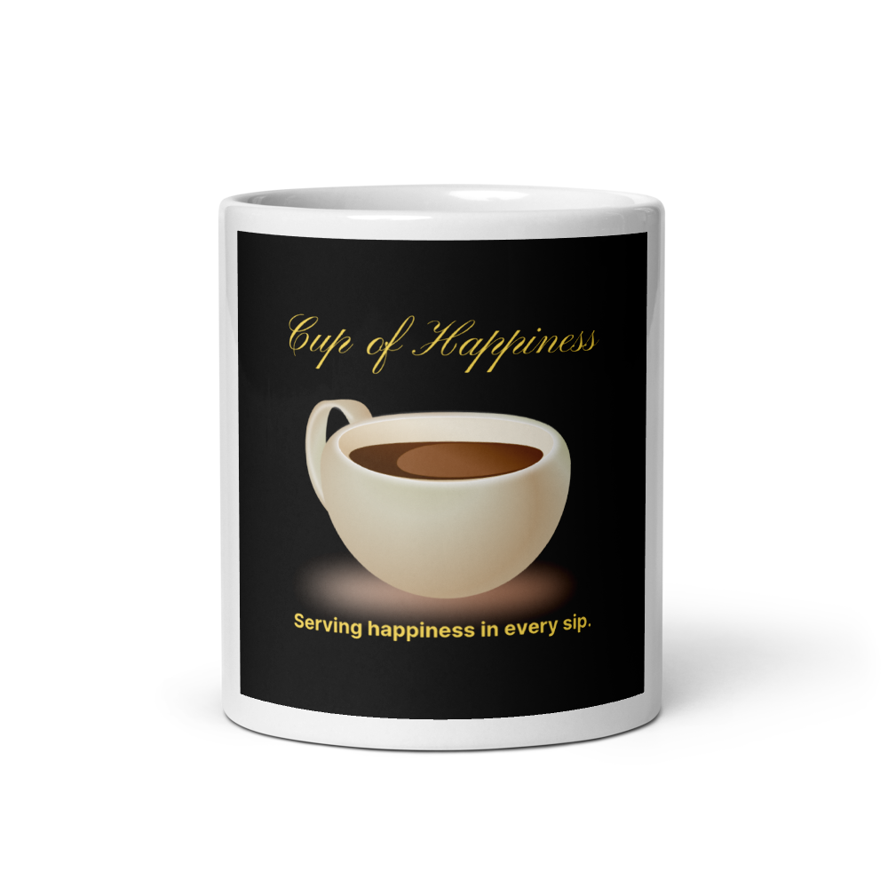 White glossy mug