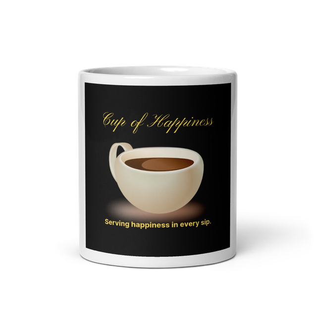 White glossy mug
