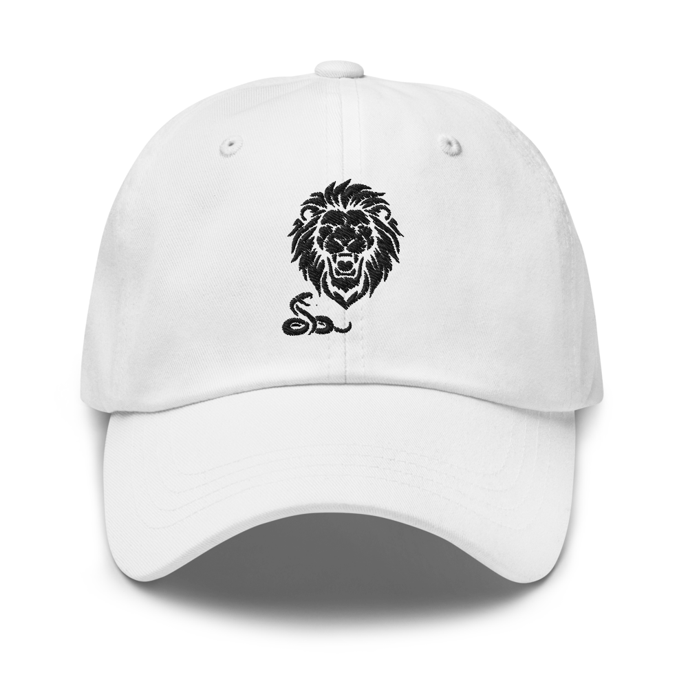 WHITE CAP AND BLAC LION LOGO