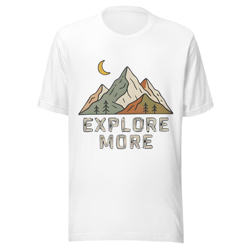 Explore More Mountain Graphic Unisex Staple Tee