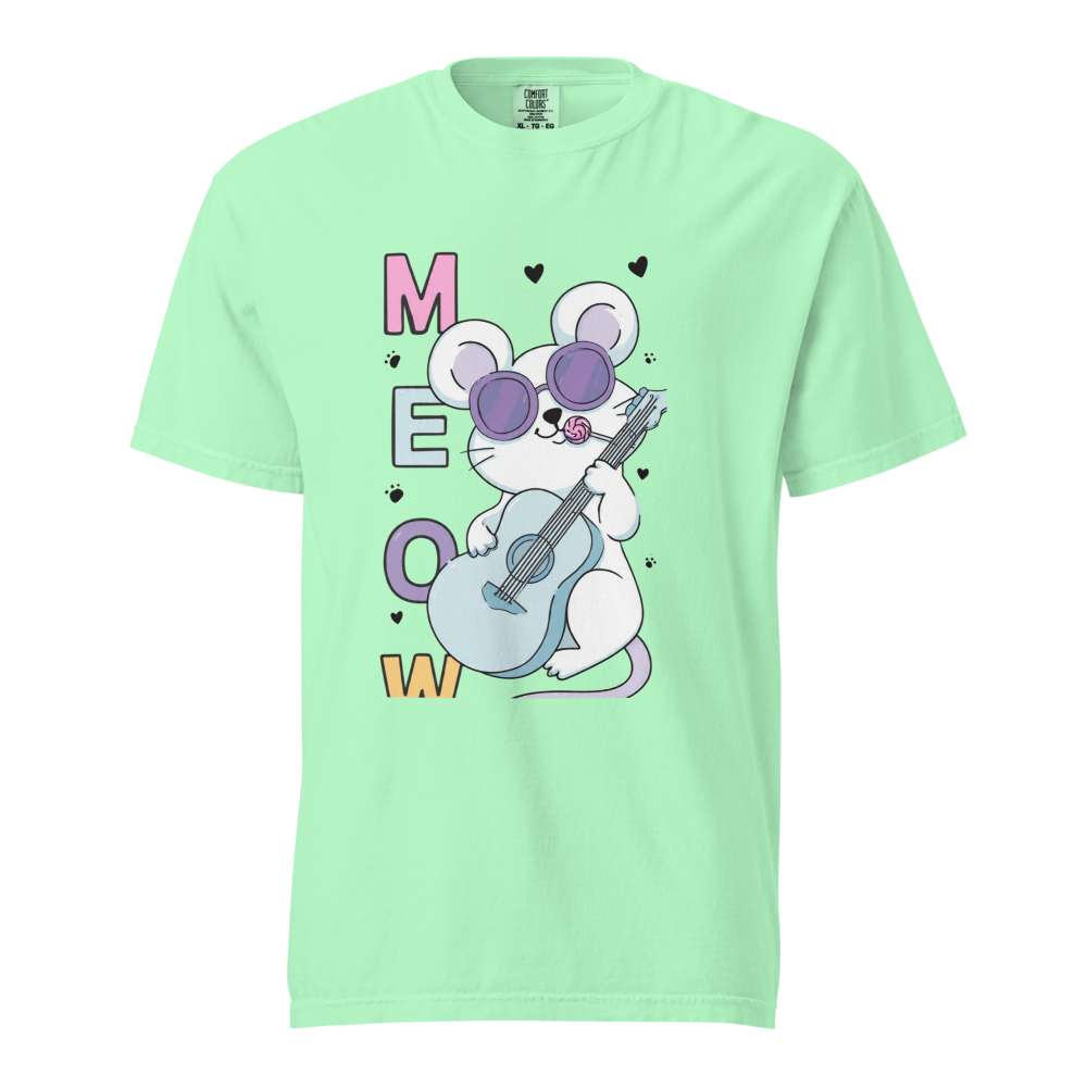Cute Mouse Guitar Kawaii Tee