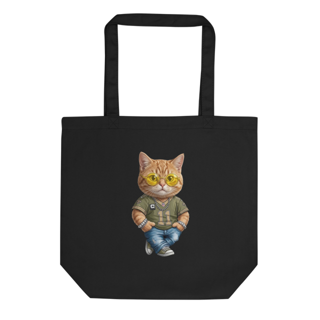 TITLE Cool Cat with Yellow Sunglasses and Teal Shi
