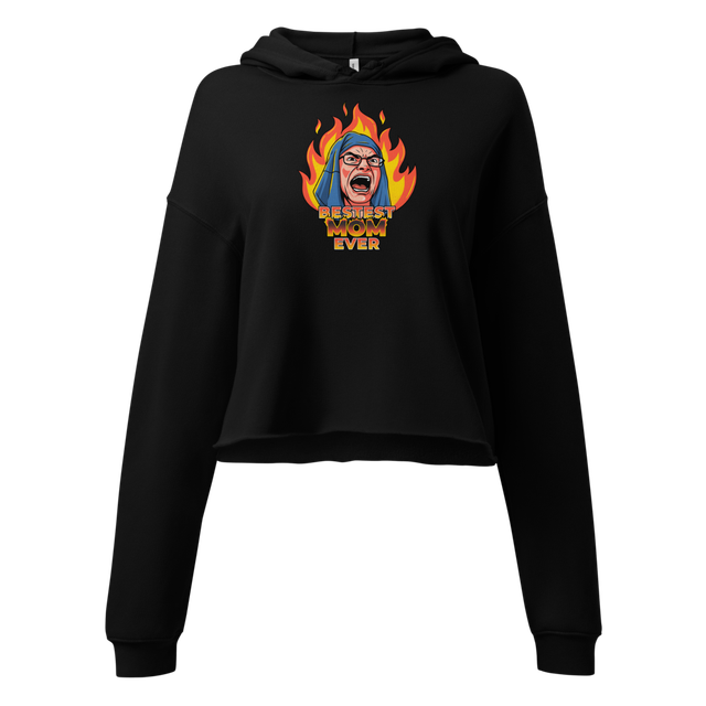 BESTEST MOM EVER | Cropped Hoodie