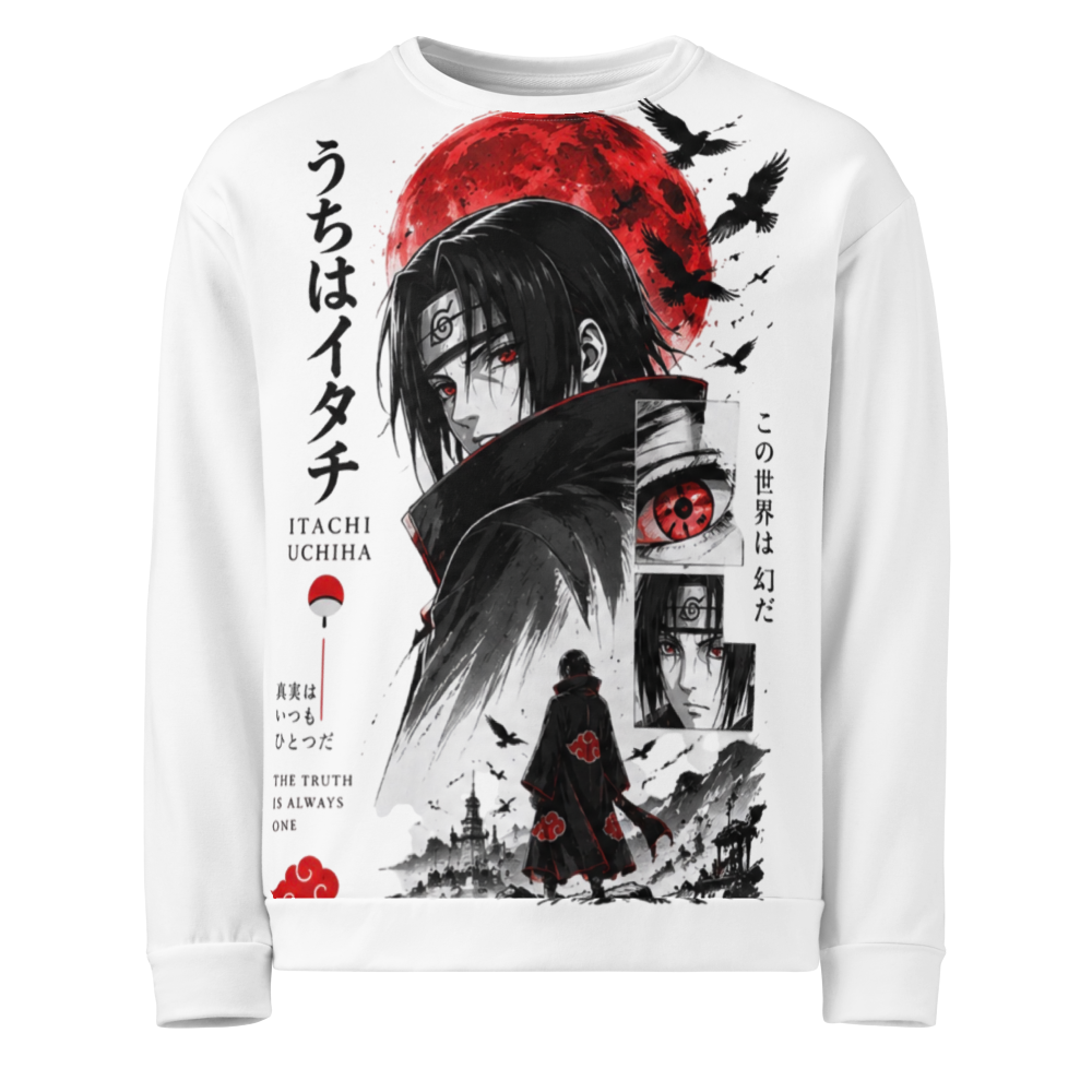 Itachi Uchiha Red Moon Anime Oversized T-Shirt