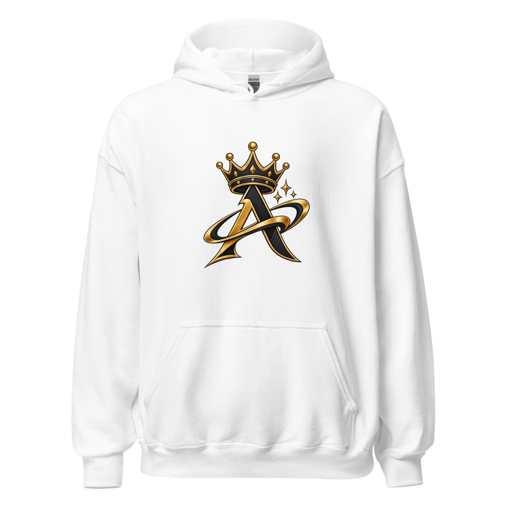 Royal Crown A Initial Hoodie – Luxury Gold & Black
