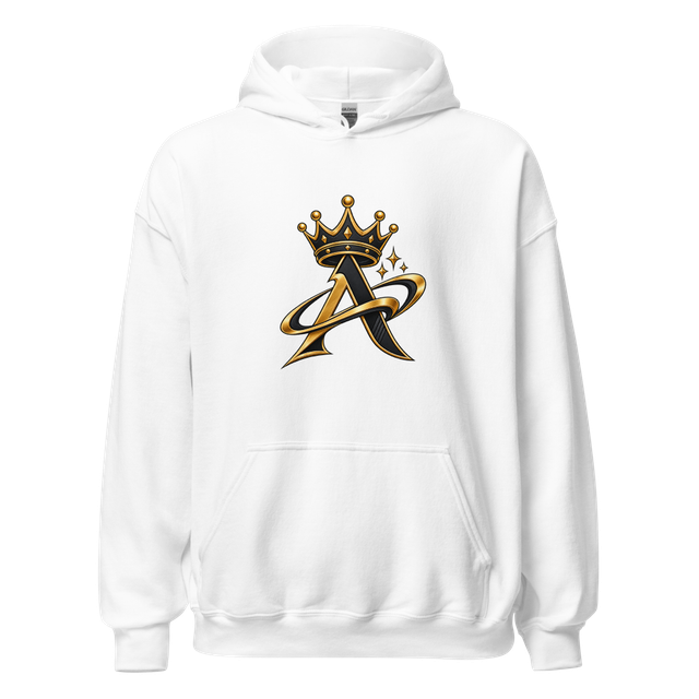 Royal Crown A Initial Hoodie – Luxury Gold & Black