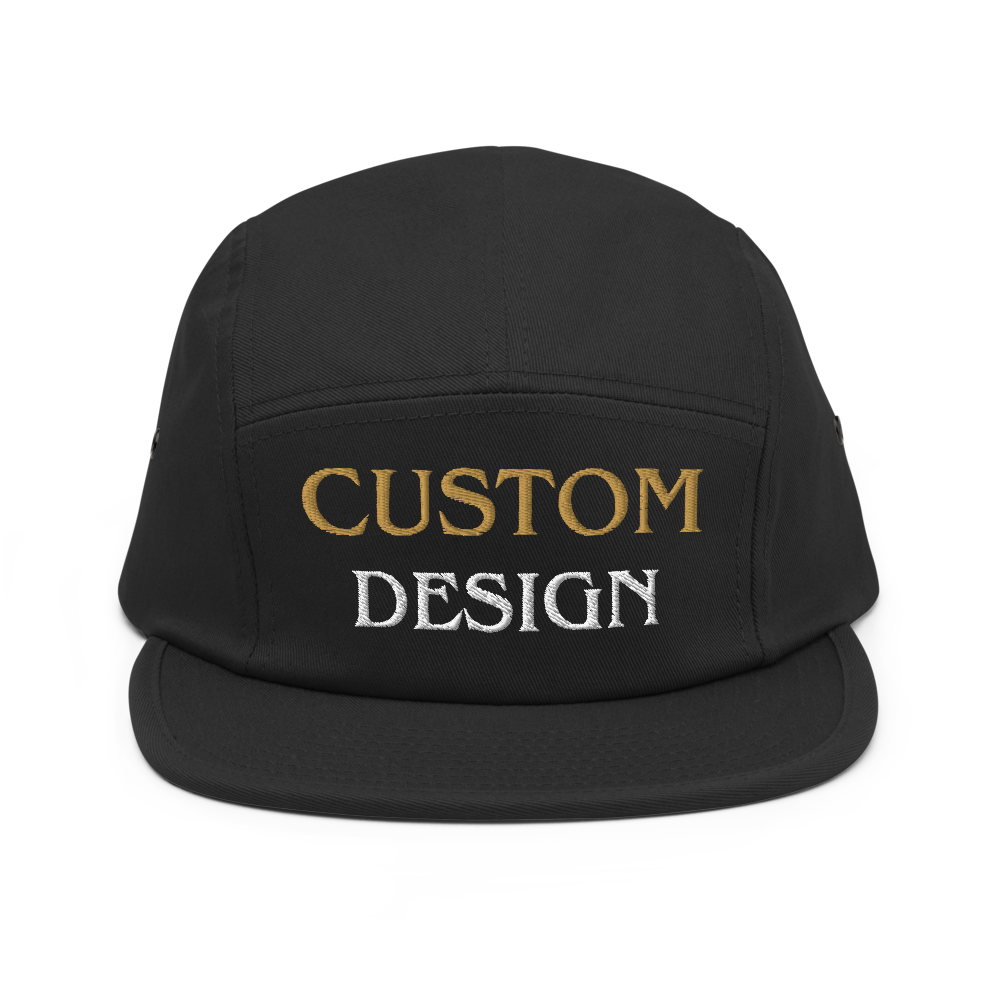Custom Embroidered 5 Panel Cap