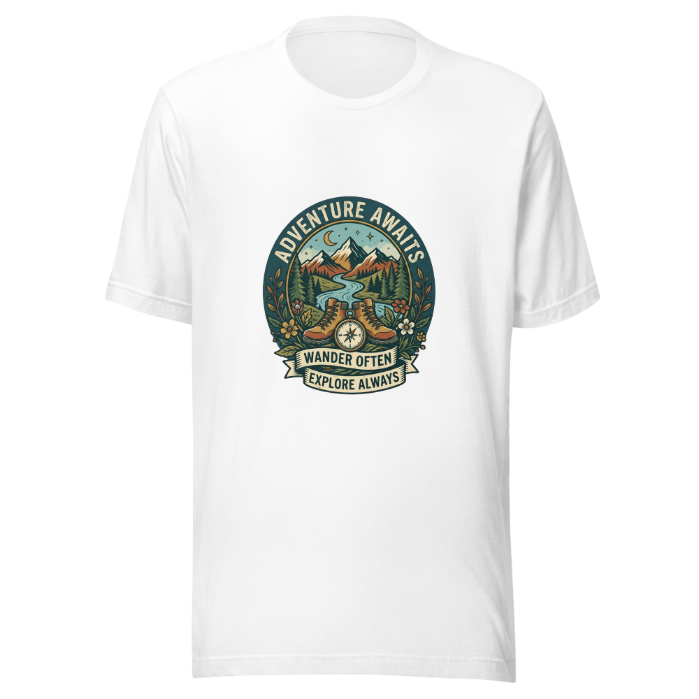 Adventure Awaits T shirts