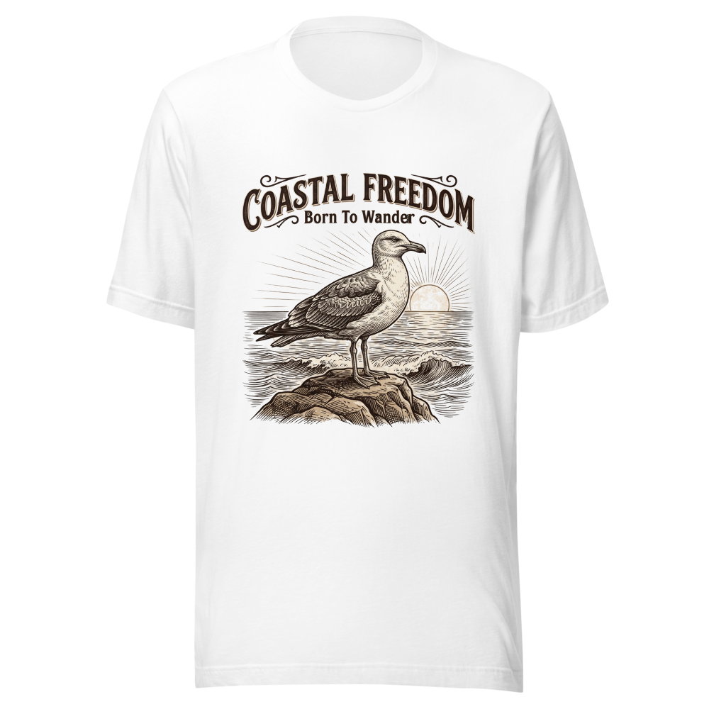 Coastal Freedom Seagull Vintage Tee