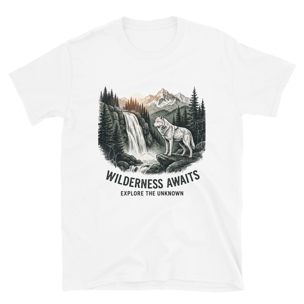 Wilderness Awaits Wolf Nature Graphic Tee