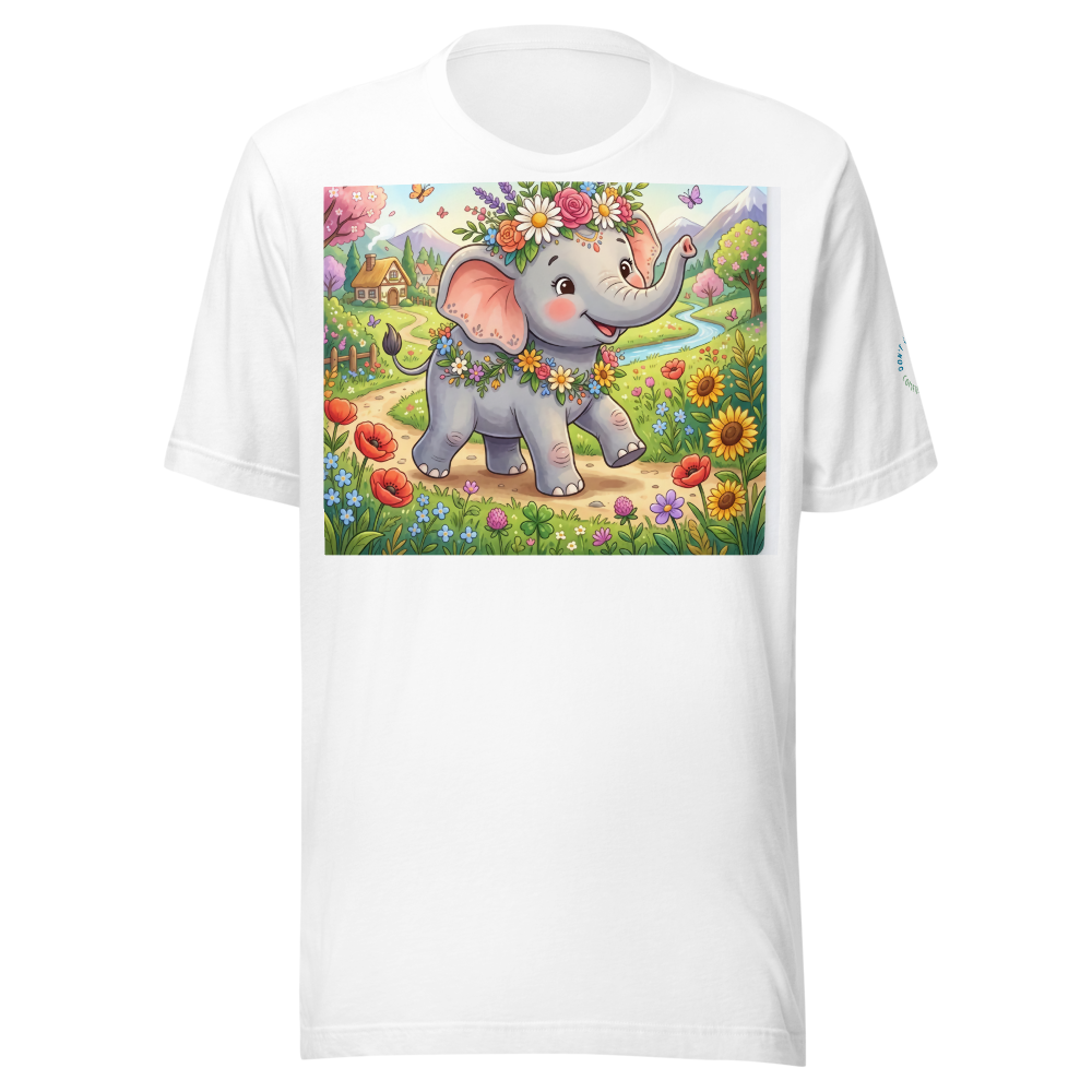 Cute Baby Elephant Garden  T-shirt 
