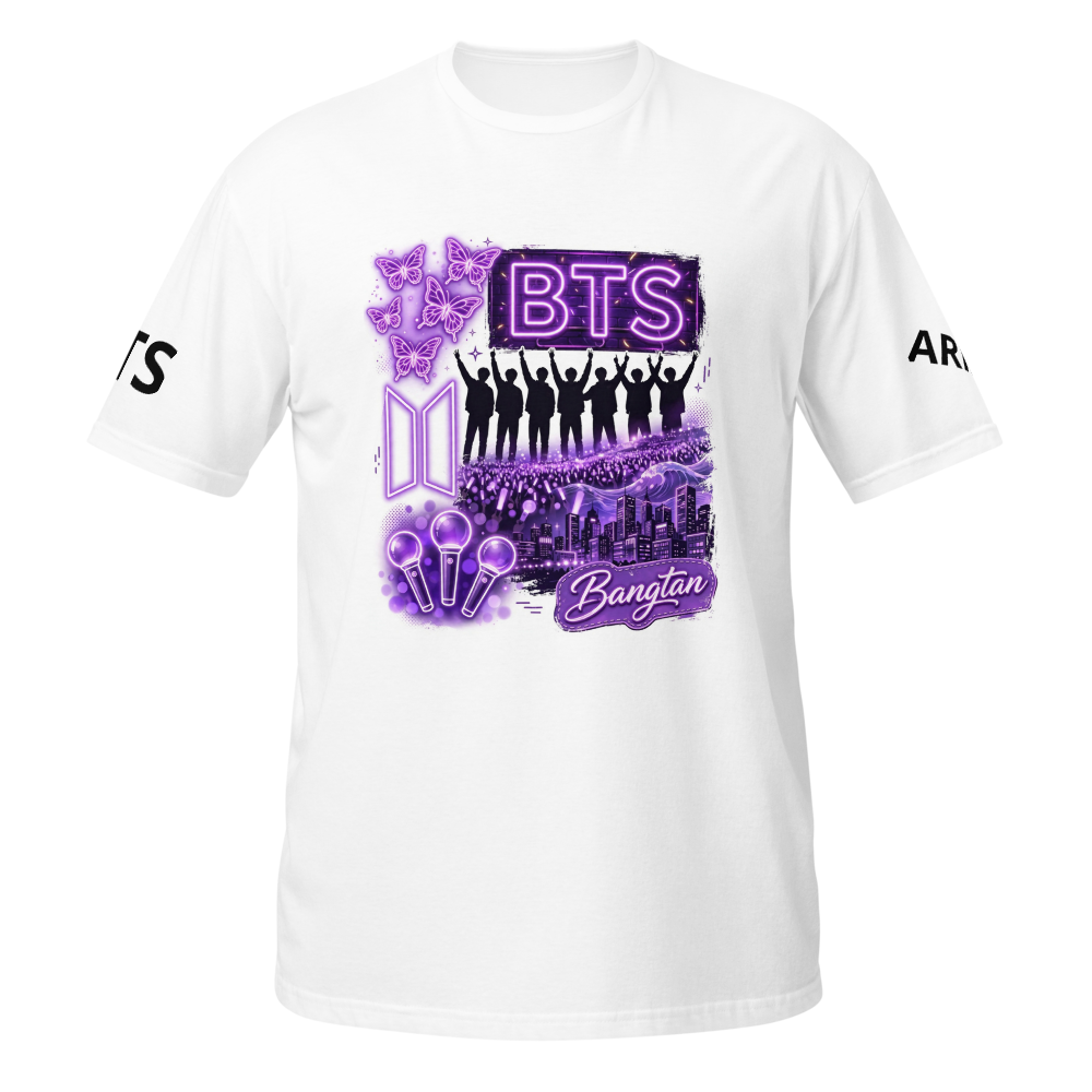 BTS Bangtan Army Purple Neon T-shirt ||Jaipur 