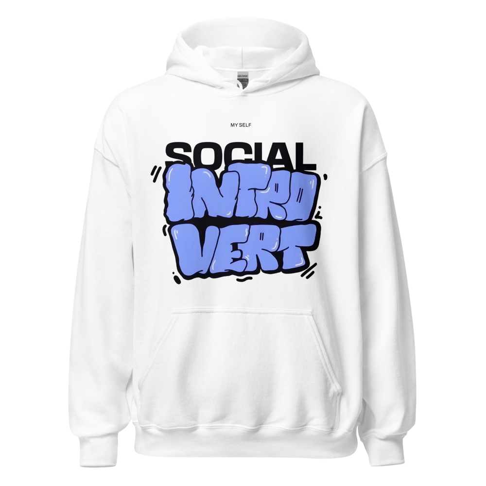 Social Introvert Hoodie - Graffiti Aesthetic Minim
