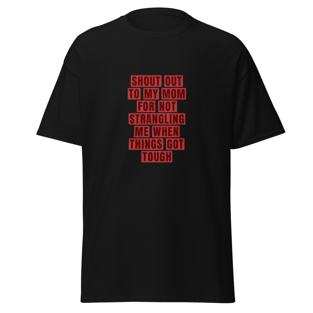 Shout Out To My Mom Graphic Tee - Men's Black