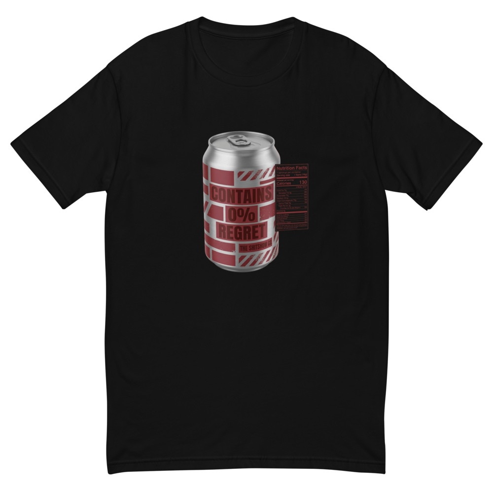 Contains 0% Regret Graphic Tee - Men's Black⁠