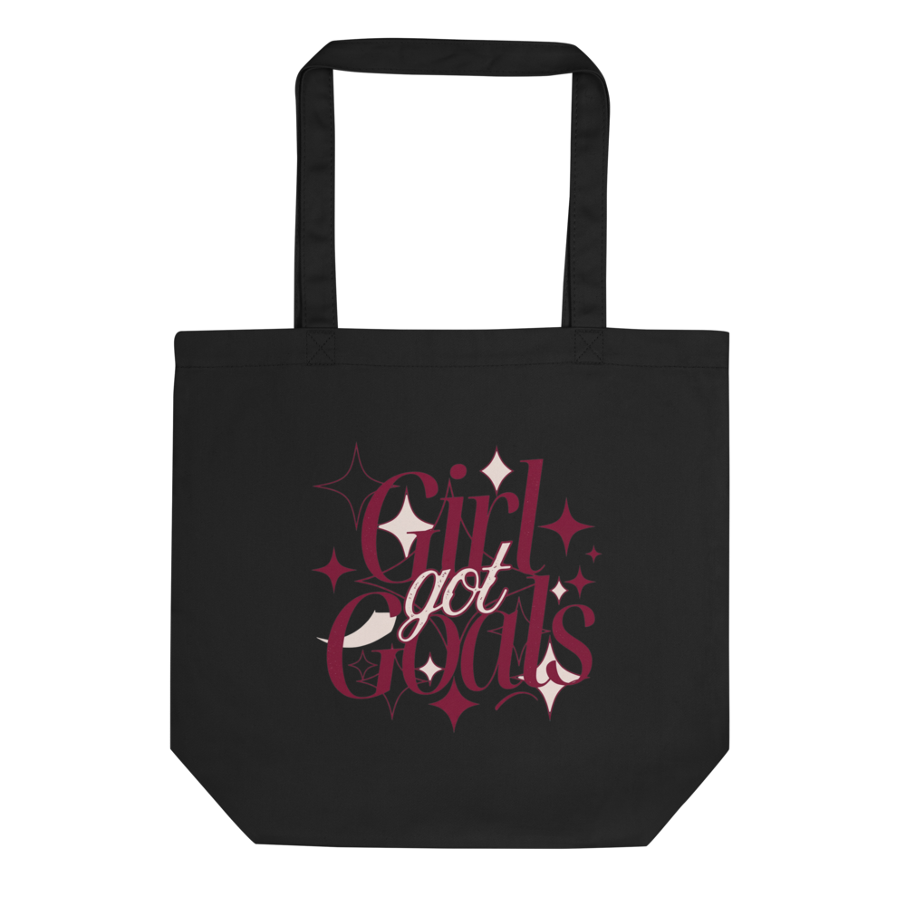 Aesthetic Black Canvas Tote Bag