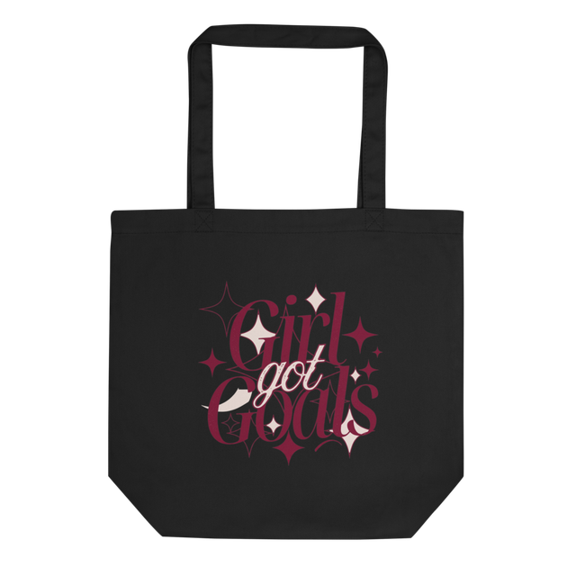 Aesthetic Black Canvas Tote Bag