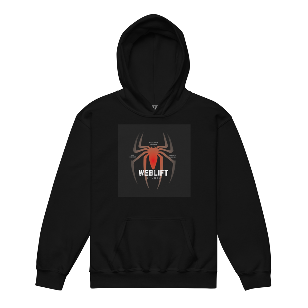 Youth Red Graphic Spider Heavy Blend Hoodie