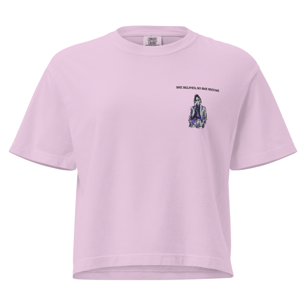 SHE BELIEVED HER FEARLESS SPIRIT" T-SHIRT DESIGN. 