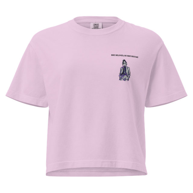 SHE BELIEVED HER FEARLESS SPIRIT" T-SHIRT DESIGN.