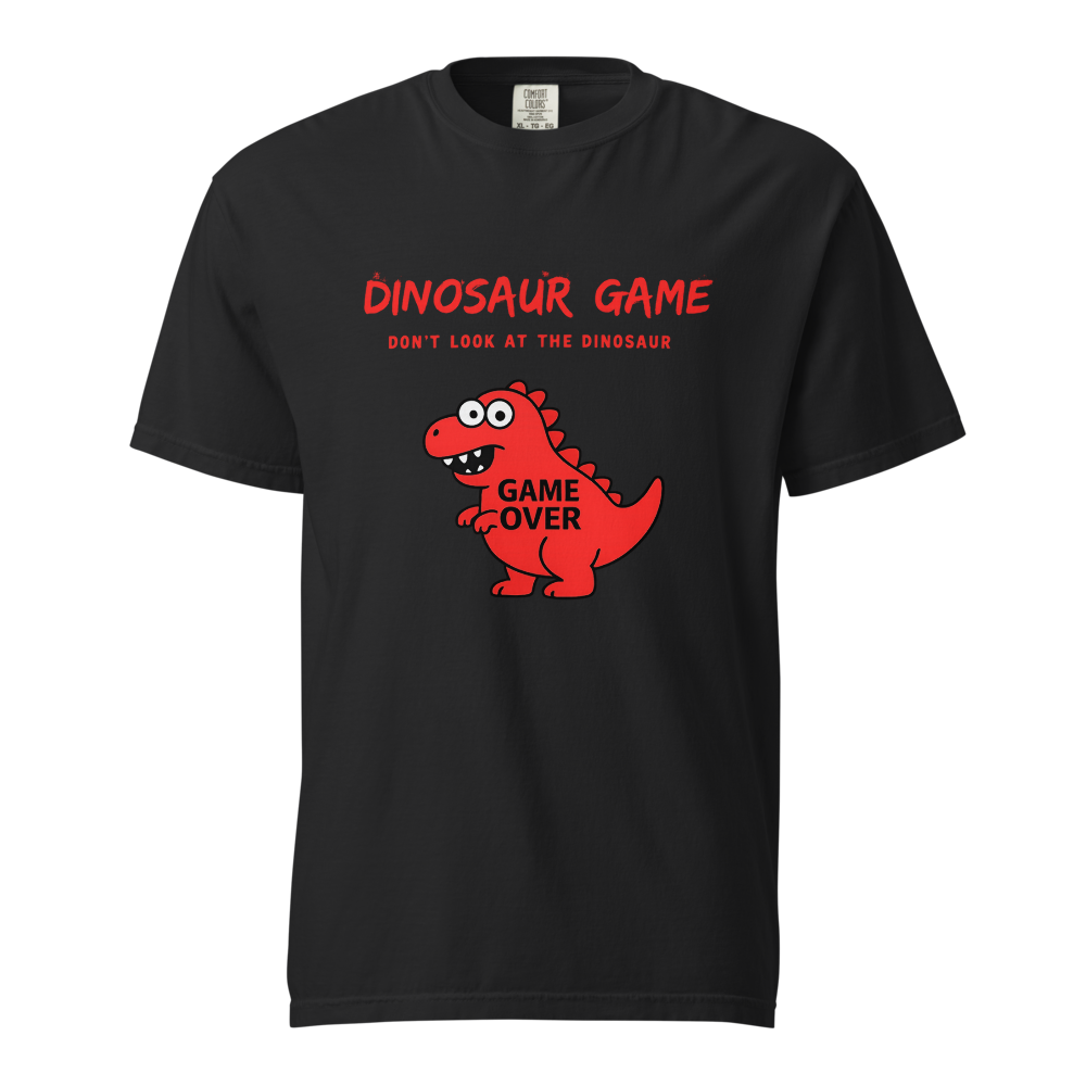 “DON’T LOOK AT THE DINOSAUR” T-SHIRT, PUZZLE MIND.